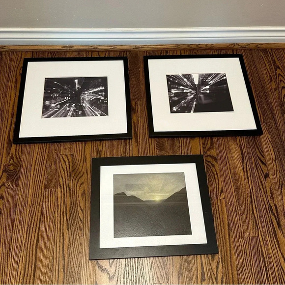 Series of 3 Black Framed Wall Art Pieces - Picture 1 of 5